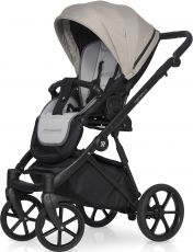 Детская коляска 2 в 1 Riko Nano Pro 04 Camel (карамельная кожа – бежевая ткань)